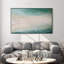 «Blue and Beige Tranquil Modern Coastal Nature Illustration Extra Large», reproduction d'art encadrée (assemblage requis)-105076120