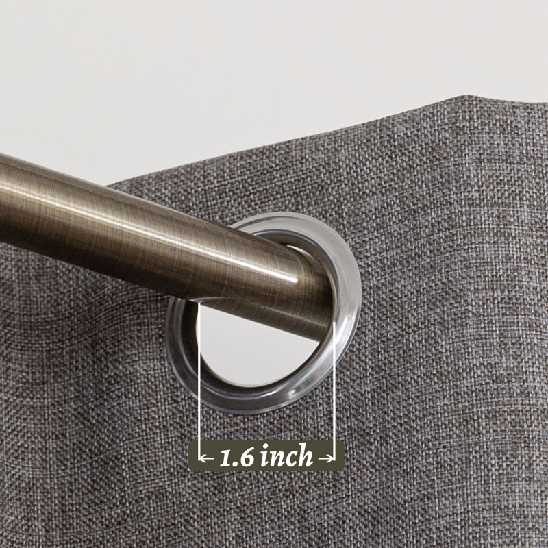 Panneau de rideau de porte de patio coulissant 100% occultant, Gris foncé, L 100 po x L 108 po