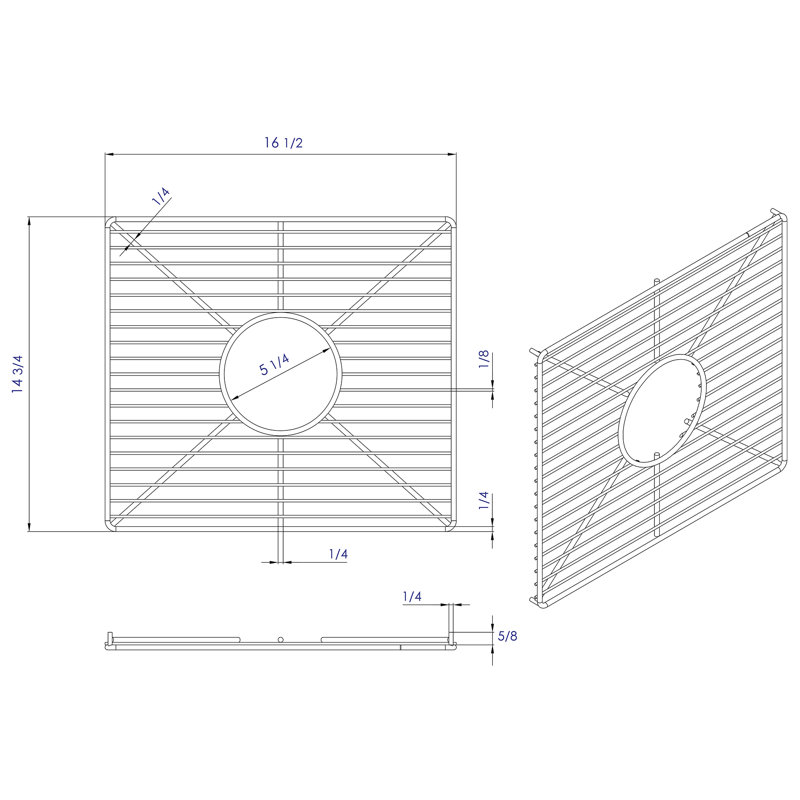 Grille d'évier 17 po x 15 po