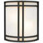 Applique murale 2 lumières Artemis - Finition noir mat - Abat-jour en verre opale - Incandescent-133040421