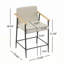 Henrik 26" Seat Height Mid-Century Modern Counter Stools with Wood Armrests-274776796
