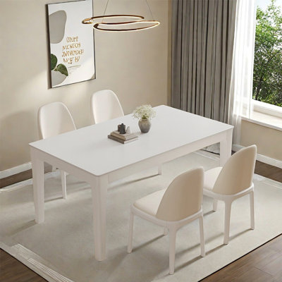Simple modern rectangle dining table set