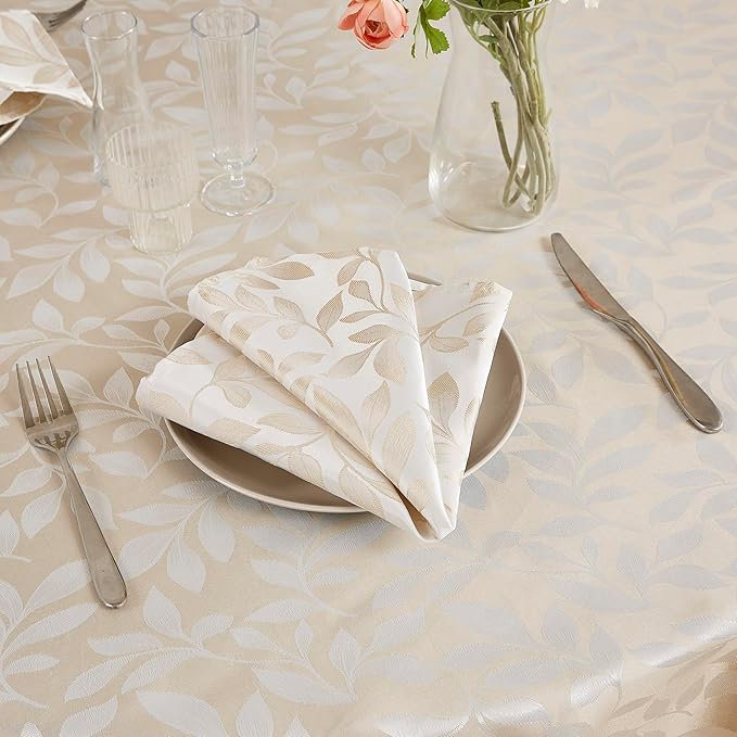 Rectangular Velvet Tablecloth With Matching Decorative Napkins Included., 54" W x 72" L