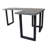 L-Shaped Solid Wood Iron Writing Desk