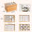 4-Set Bamboo Stackable Jewellery Organizer Tray, Jewellery Drawer Inserts Container Display Case Storage With Removable Dividers -Warmwhite