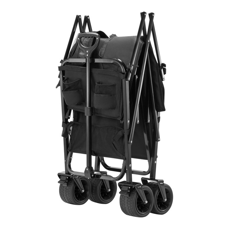 Chariot pliant robuste à double plateau 300L et 450 lb