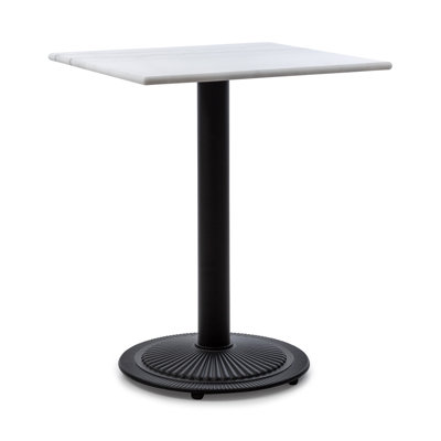 Patras Square Stone Outdoor Bistro Table - 60 cm W 60 cm D