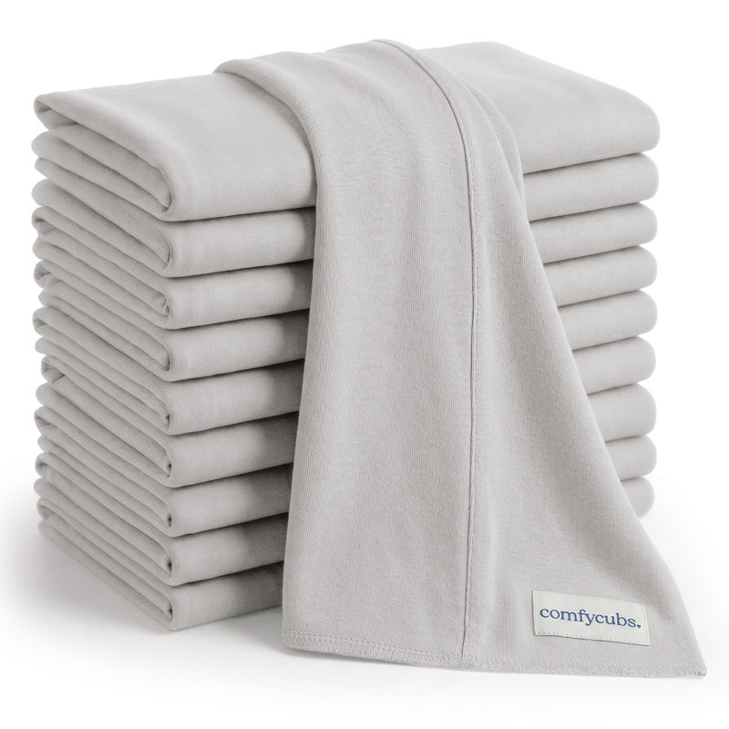 Cotton Burp Cloths 100% Cotton Bath Towels, Stone