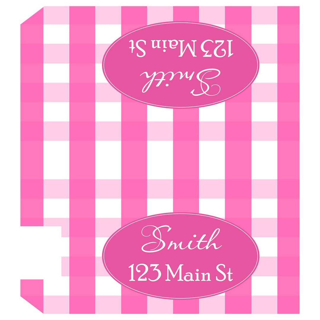 Vinyl Text & Numbers Mailbox Cover VWAQ Color: Pink
