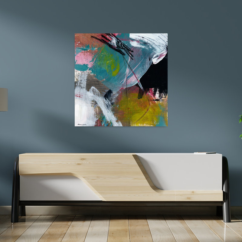 Art contemporain abstrait, H 36 po x l 36 po