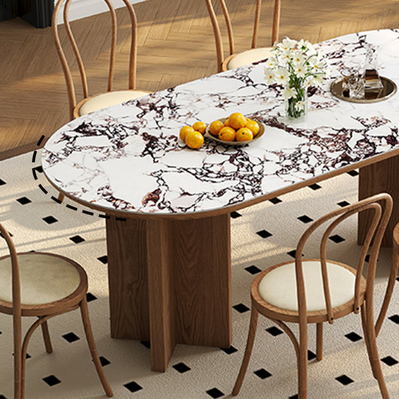 Asmita Oval Dining Table, 29.5"H x 62.9"L x 31.4"W