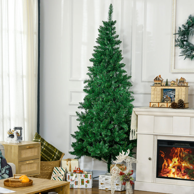 Demi-arbre de Noël artificiel avec décoration de Noël avec 520 branches, ouverture automatique, base en acier, 4.11'