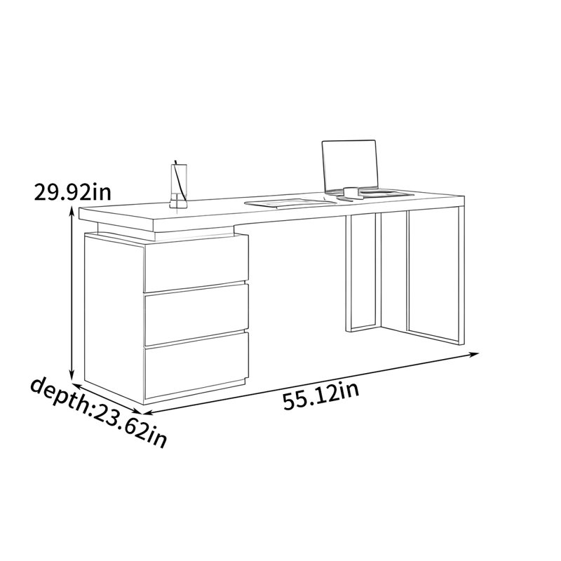 Porath, Beige/noir, H 29,92 po x l 55,12 po x P 23,62 po