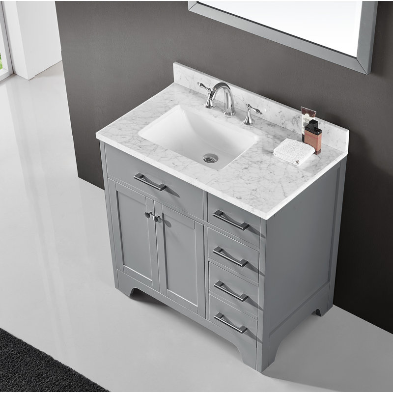 Ensemble de meuble-lavabo simple 36 po Cassel, Gris taupe