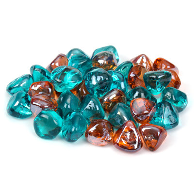 Diamond Shape Professional Grade Reflective Fire Pit Glass