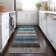 Machine Washable Indoor/Outdoor Xhevrie Teal Rug