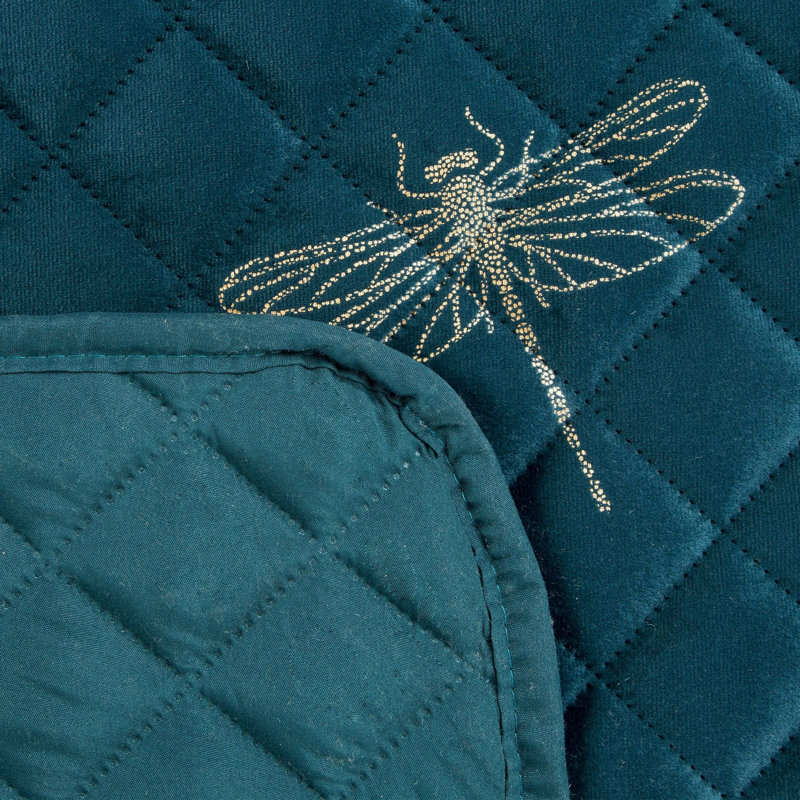 Puig No Pattern Bedspread, W170 x L210cm, Dark Turquoise