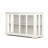 Kitchen Storage Stand With Glass Door - White. Made Cupboard For Extra Space. 2 Sliding Doors And Adjustable Shelf. Painted Finish. Non-Slip Bottom To Keep Cabinet Stable White Door. Build