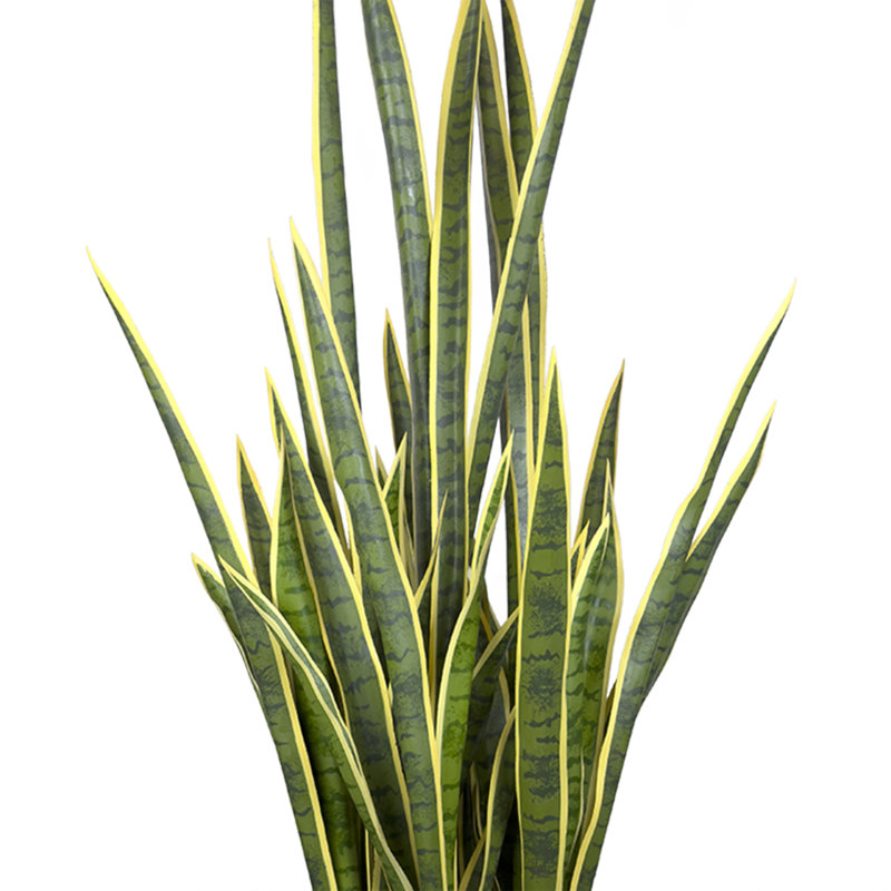 Faux Snake Plant (Sansevieria) Plant in Fiberstone Pot