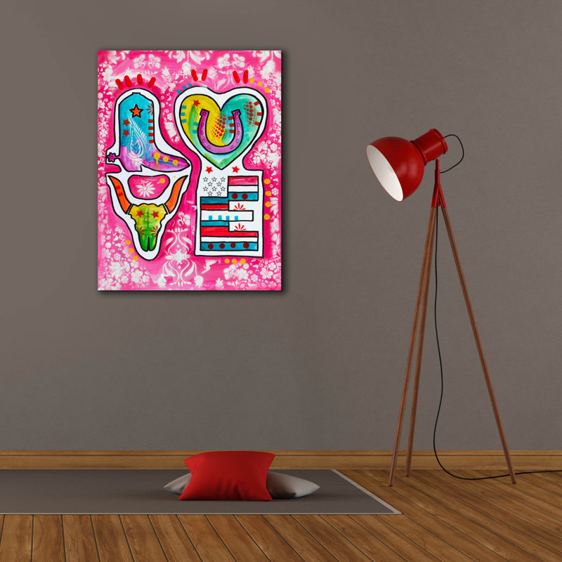  «Western Love» par Dean Russo, art mural sur toile, 26 po x 34 po