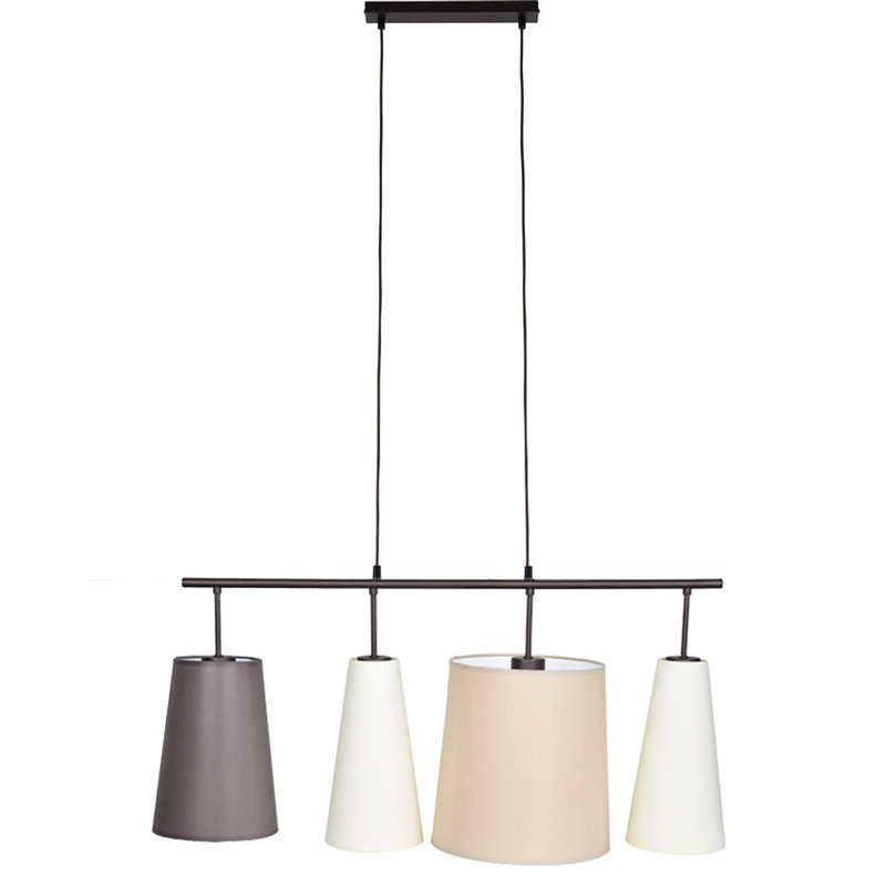 Pedro 4 - Light Black Kitchen Island Pendant, Beige/Brown