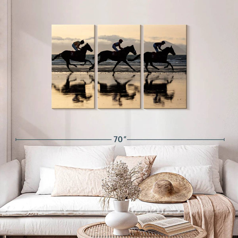 Sirci, course de chevaux en Islande, H 28 po x l 45 po