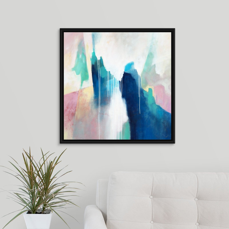 « gelato souvenirs »-reproduction d’art sur toile, H 25,7 po x l 25,7 po x P 1,75 po, Cadre flottant noir