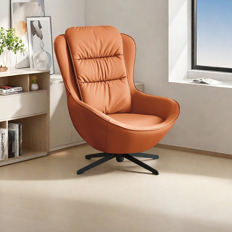 Fauteuil inclinable ergonomique en similicuir, Orange