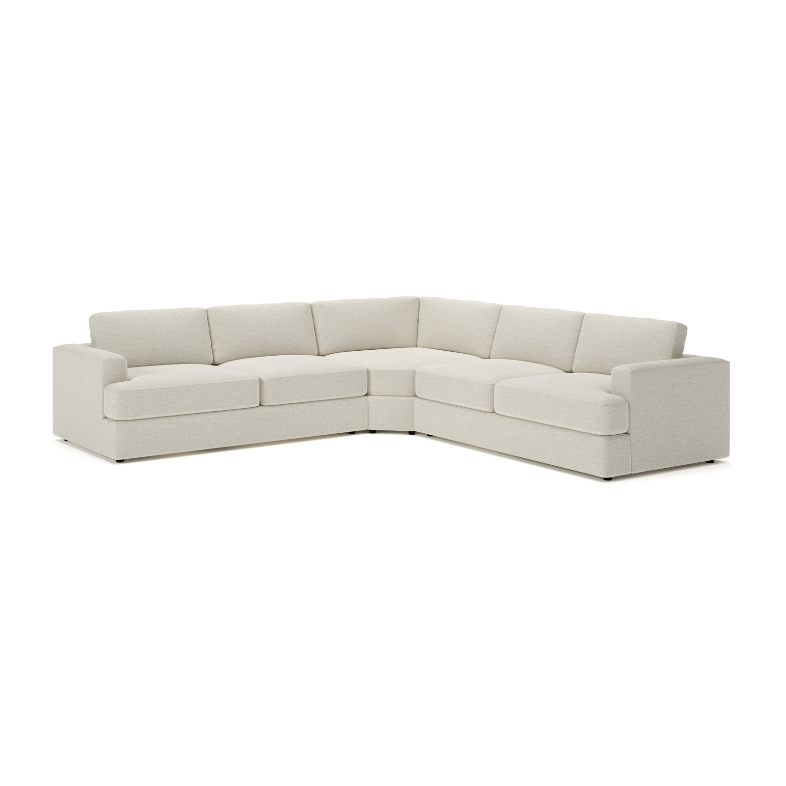 Cayden L-Sectional, Macarena Light Gray Canvas