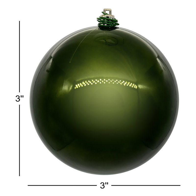 Ornement boule de Noël (ensemble de 12), Vert genévrier