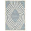 Deedie Hand-Tufted Wool Ivory/Blue Area Rug-22809418