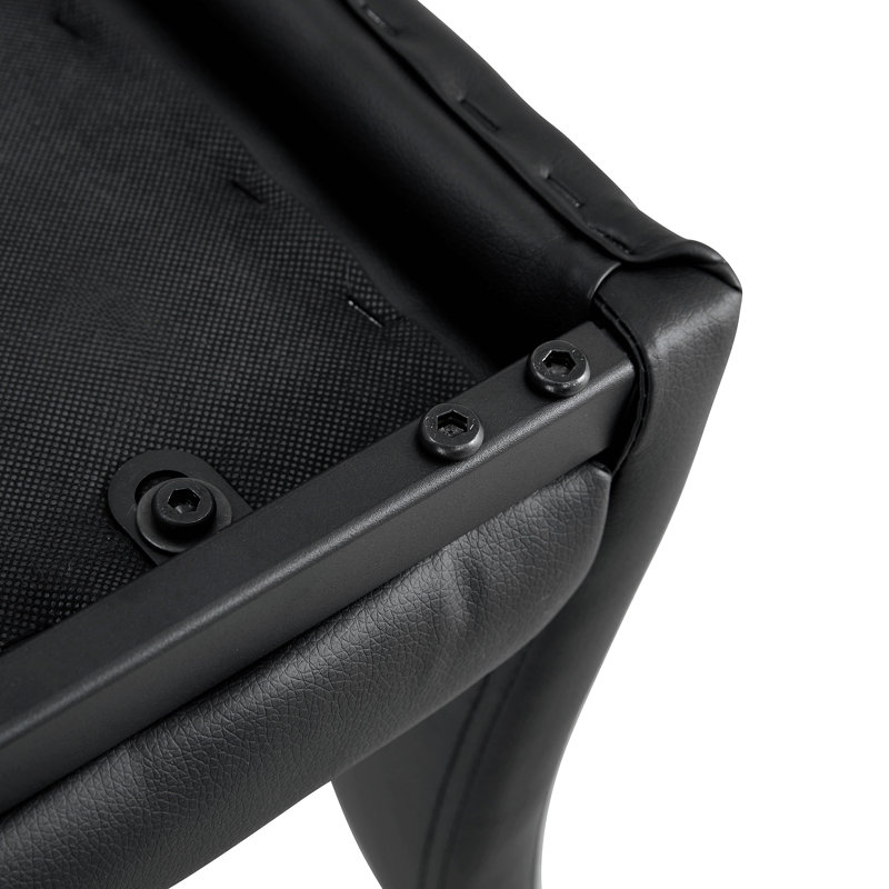 Ensemble de 2 chaises noires en polyuréthane