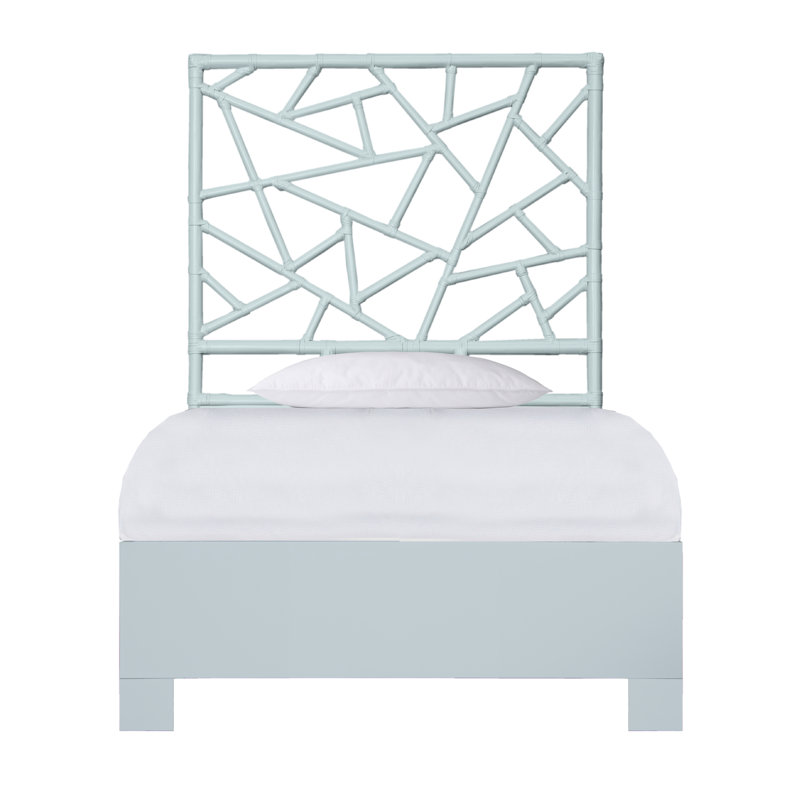 Lit standard à profil bas Tiffany, Bleu clair, Simple TG