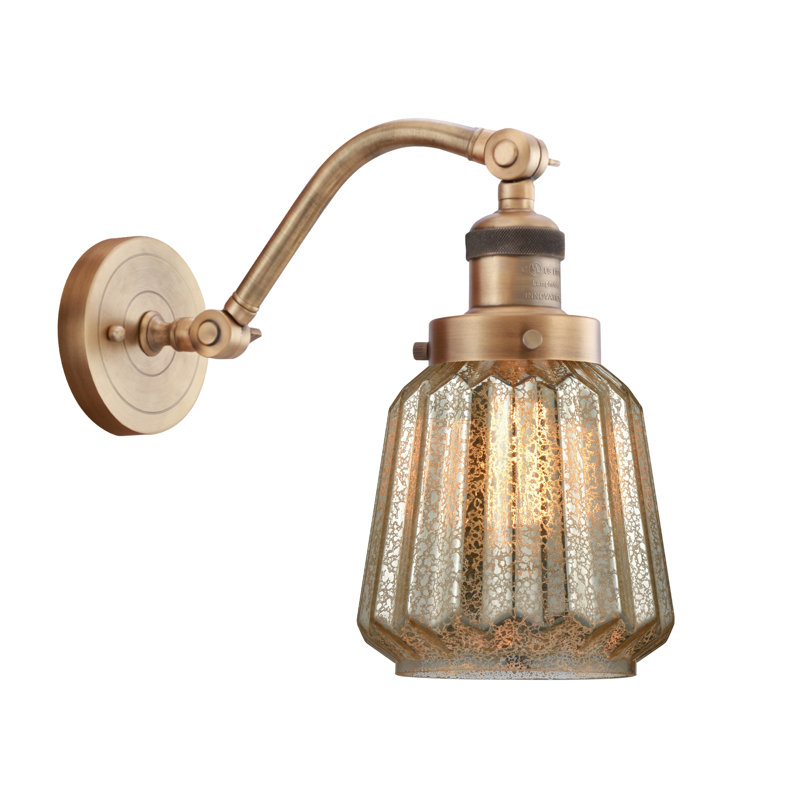 Vinson Armed Sconce, Brushed Brass