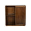 Buffet Mid Century 2 portes coulissantes, bandes décoratives en bois massif de couleur noyer, pour le salon, la cuisine, la salle à manger, le vestibule, le buffet à vin avec bandes. Armoire de rangement. Pour divers endroits. ,