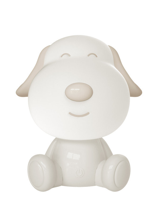 Veilleuses de chambre de bébé pour enfants - Capteur tactile USB en silicone pour animaux (rose, dogy), Blanc
