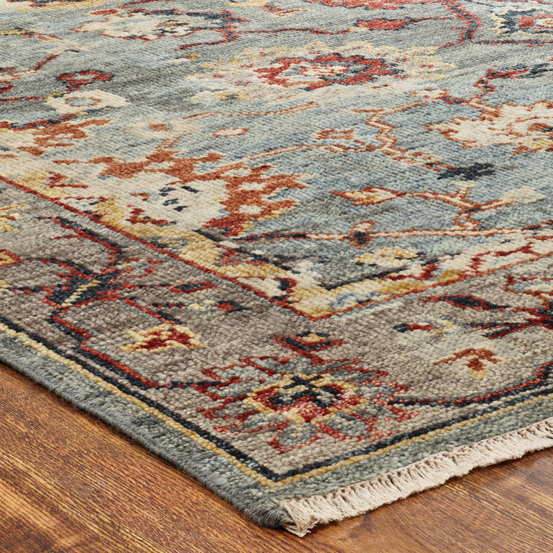 Kierica Hand Knotted Wool Area Rug, Rectangle 3' x 5'