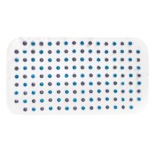 Wayfair Basics Brunton Rectangle Plastic/Vinyl Non-Slip Polka Dots Shower Mat Wayfair Basics