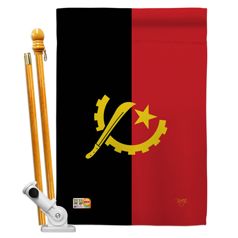Double Sided 40'' H x 28'' W Polyester Flag Set