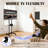 32-55 Inch 55Lbs Mobile Tv Cart - Locking Silent Wheels, Height-Adjustable With Tray, Max Vesa 400X400Mm