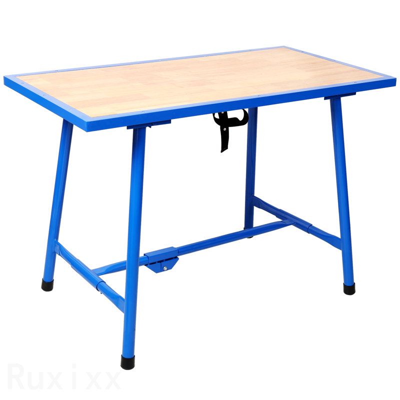 Foldable Work Bench,Workshop Tool Bench,Packing Table Mounting Table Assembly Table,660lbs Load Capacity,For Workshop, Garage,Blue