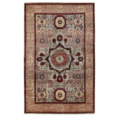 Aryana Wool Oriental Area Rug in Red
