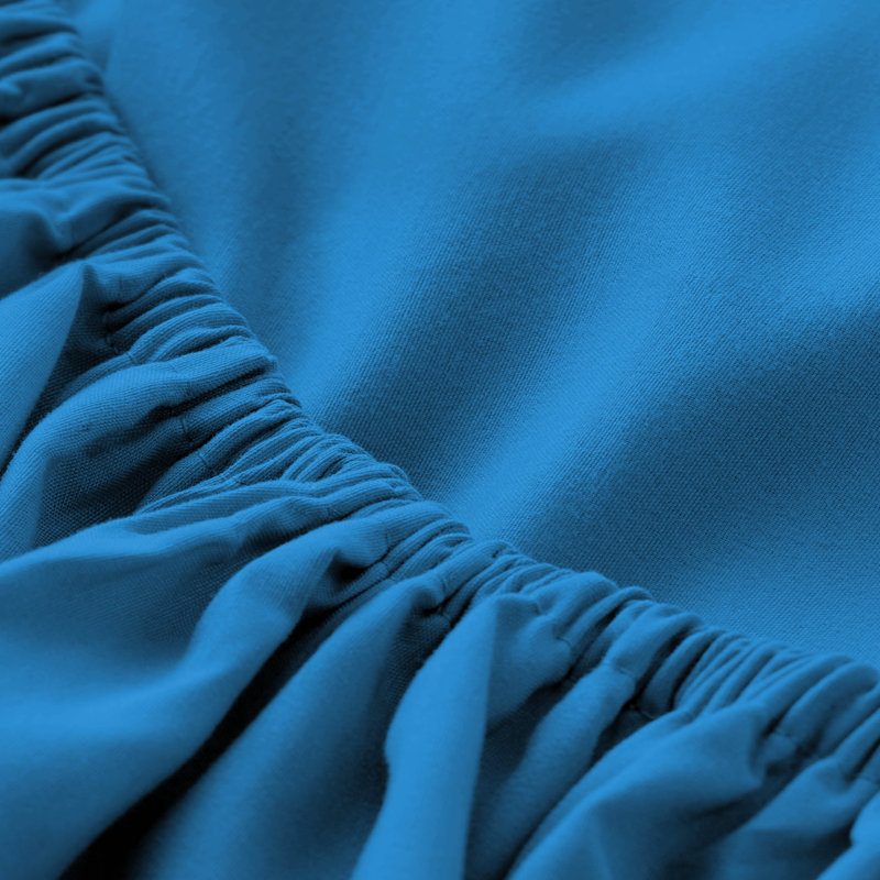 Microfiber Fitted Sheet, King Fitted Sheet, Medium Blue