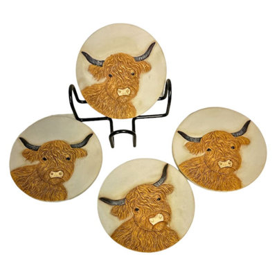 HIGHLAND COW COASTERS