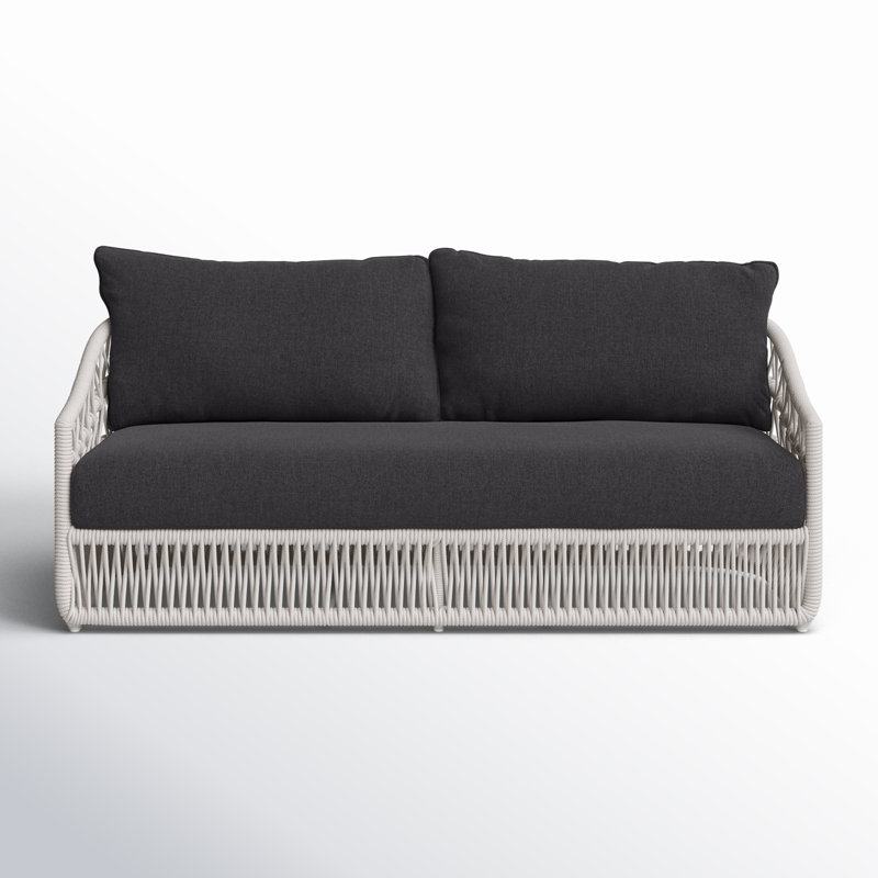 Lucan 78'' Wide Outdoor with SunbCushions, Spectrum Carbon Sunbrella® Plainweave