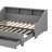 Convertible Daybed Frame King Size With Stylish Storage Bookcases-829566162