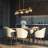 Preesall 5 - Light 44.5'' W Large Texture Glass Linear Kitchen Island Pendant ETL Certified
