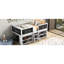 Lit mezzanine simple à faible encombrement avec tablettes mobiles et tableau noir - Solution pratique pour la chambre à coucher-1128451115