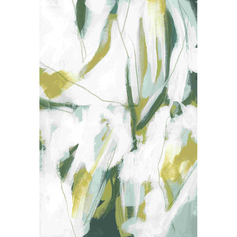 Emerald Ice I - peinture sur toile tendue, H 48 po x l 32 po