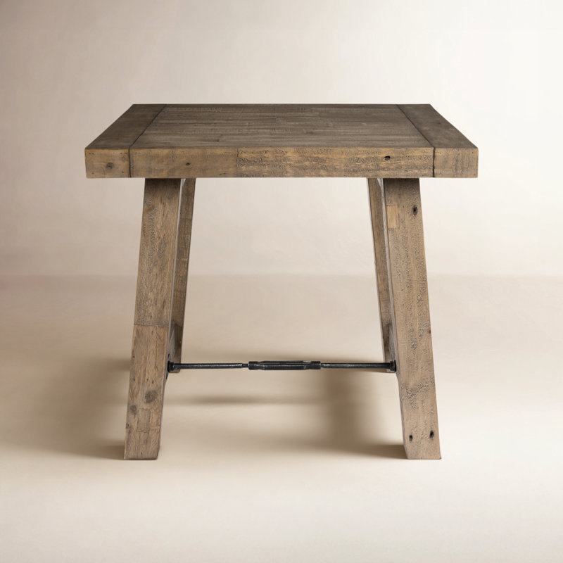 Edelen Solid Wood End Table, Distressed Brown